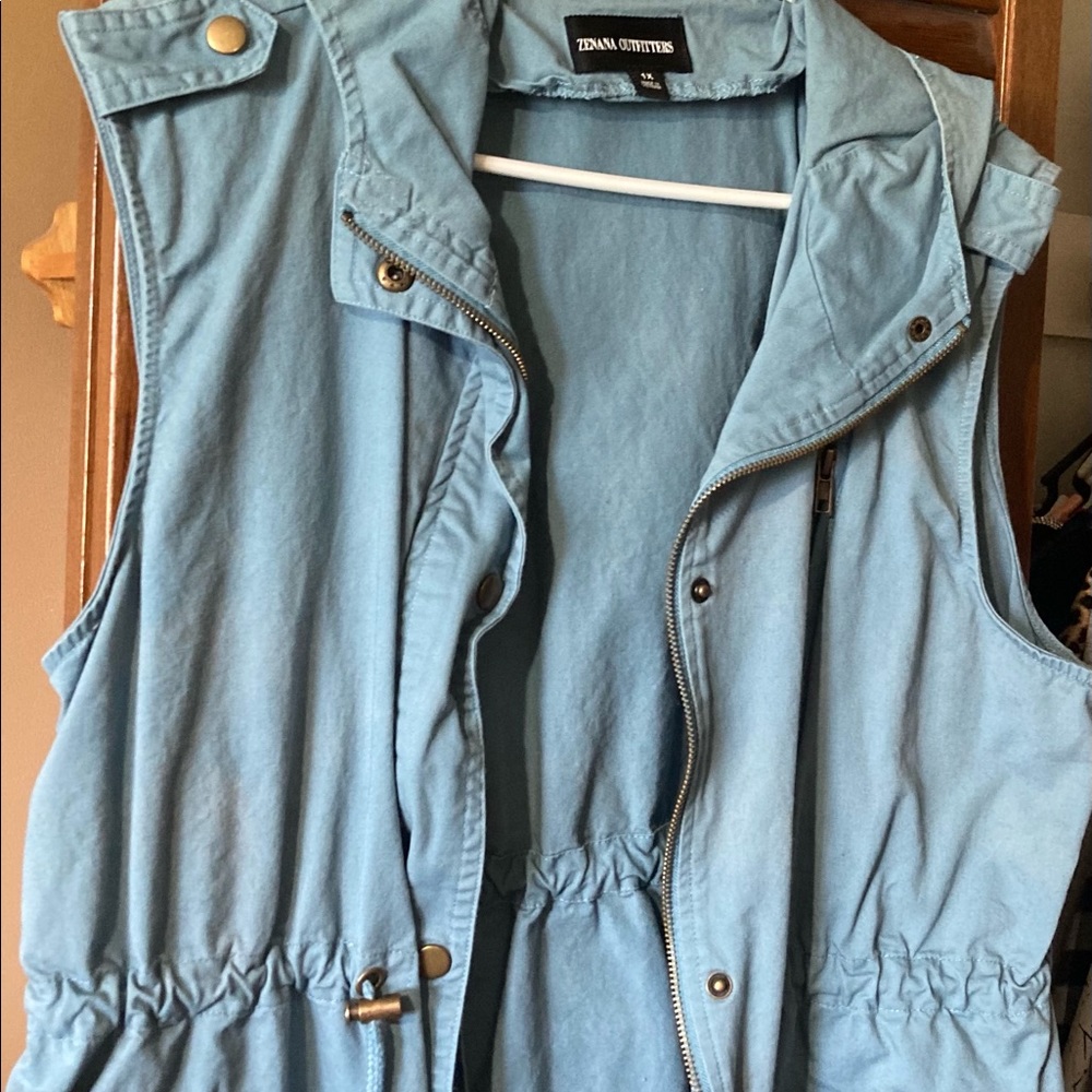 Blue Vest - cute for layering!